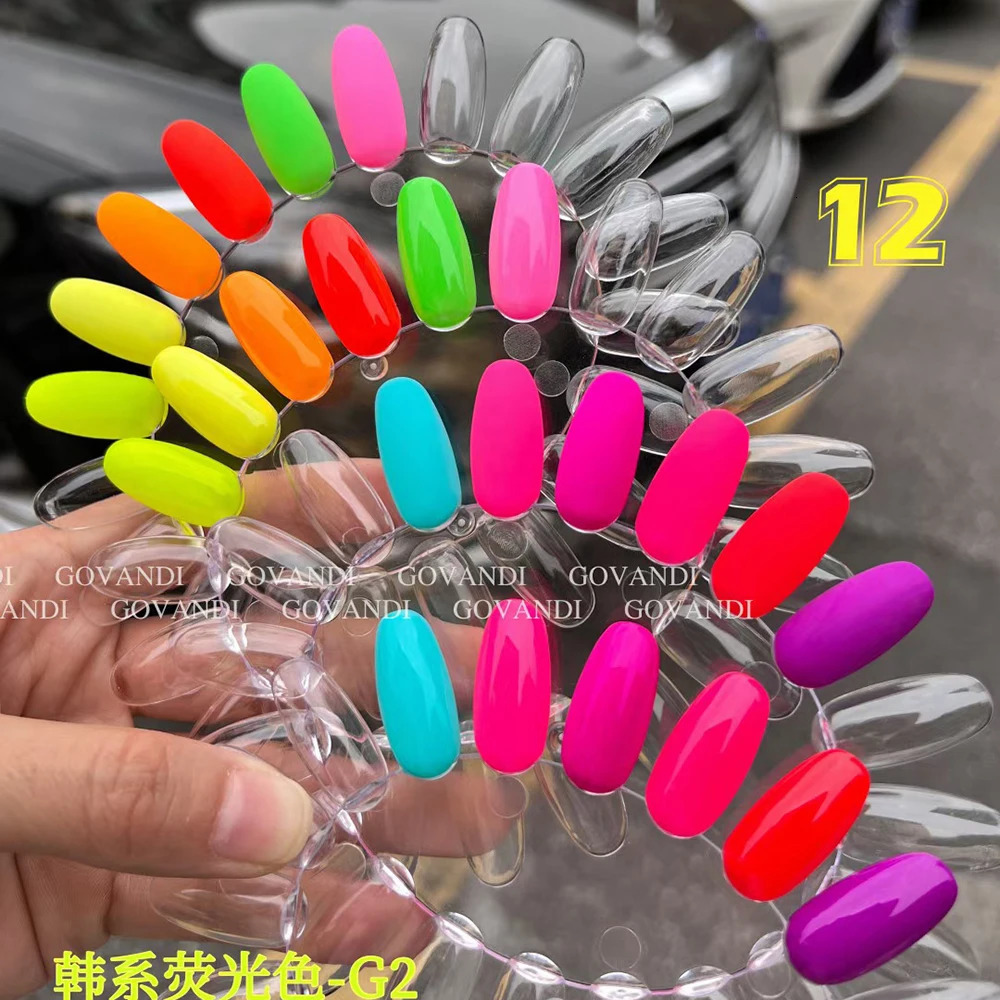 12pcs Candy Fluorescent Color Gel Polish Set WITH Loverly Bottle15ml Jelly Gel Soak Off UV Gel For Nail Salon Wholesale Set 250321