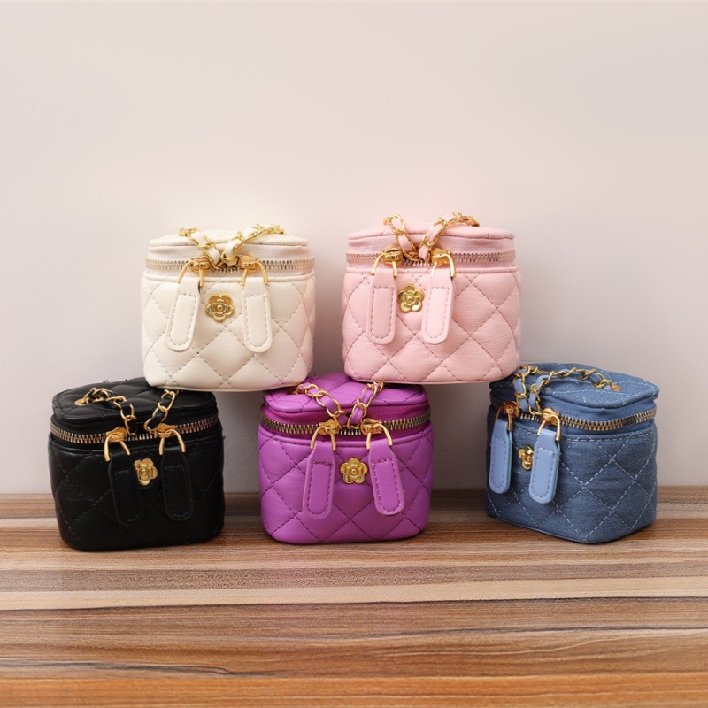Women's new crossbody bag foreign gold ball camellia mini diagonal small body box bag 2025