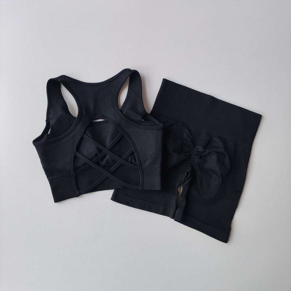 Women Yoga Pants New Seamless Yoga Suit Shorts Two Piece Fitness Running Quick Drying Exercise Set For Women