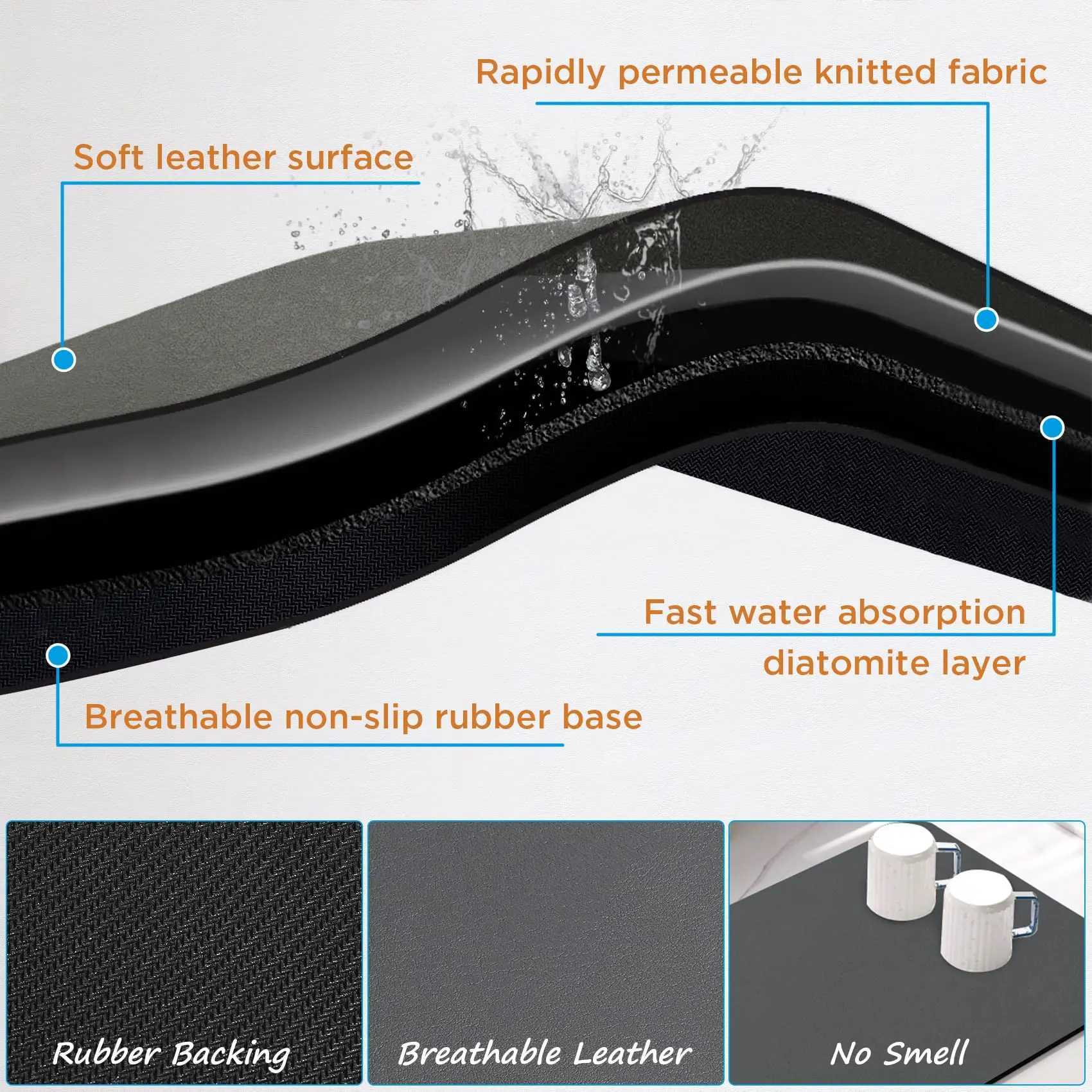 Super absorbent kitchen floor mat long diameter kitchen carpet soft washable carpet anti slip bathroom entrance doorXJ250325