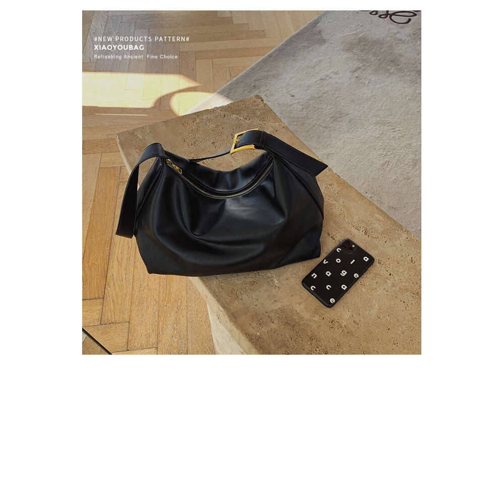 1d Korean version daily soft collapse extremely simple style shoulder big 2025 new women's large capacity crossbody bag