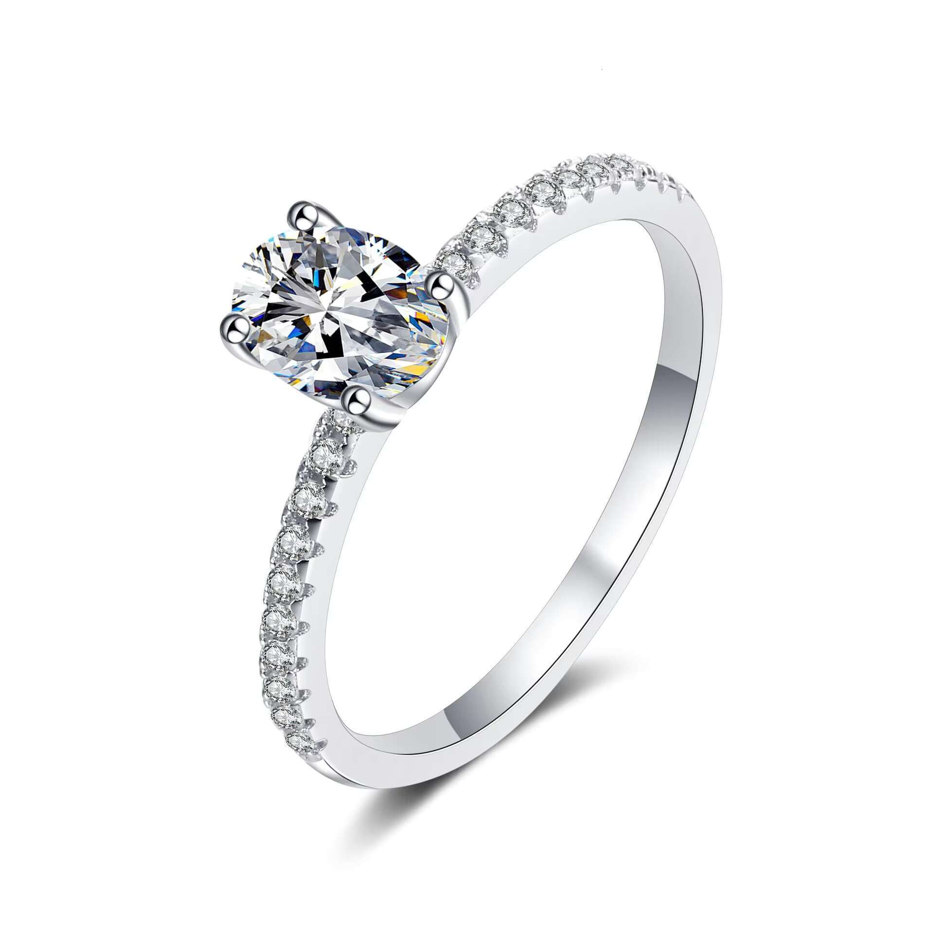 PYQ 1ct Lab Grown Diamond Wedding Band Engagement Ring Solitaire Half Eternity Moissanite Certificate Included