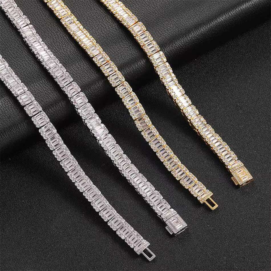 Moissanite VVS D Hip Hop Jewelry Fashion 925 Sliver Men Women Ice Out Zircon Diamonds Cuban Link Chain Choker Unisex Necklace