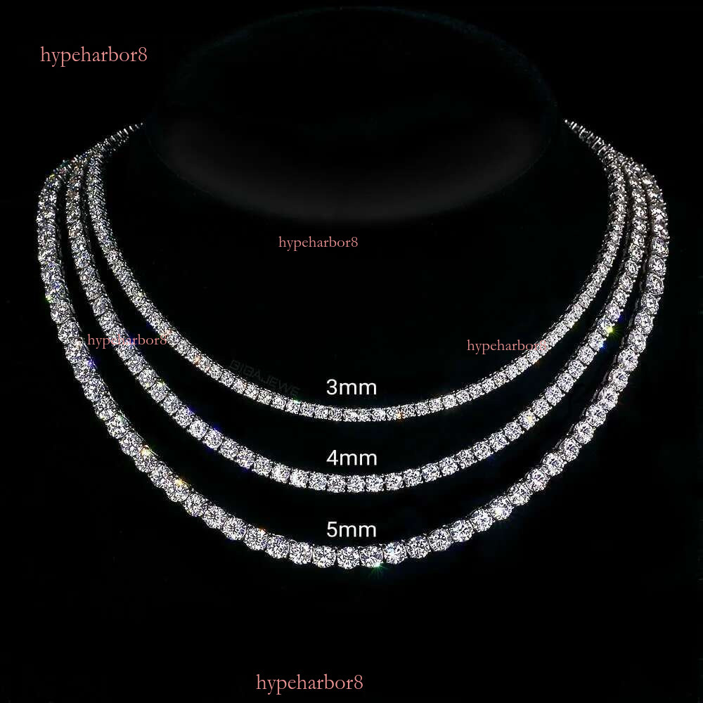 Most affordable Sier pass tester moissanite chain hip hop dia tennis necklace for men and women
