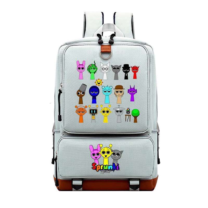 New Sprunki Oren Boys Girls Kids School Bags Teenager Canvas Men Women Laptop Travel Bag Student Backpack