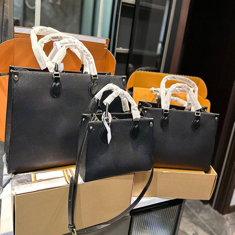 Designer Shopping Bag Women Top Handle Handbag Leather Large Capacity Tote Shoulder Bag Onthego Gm Mm Pm Series M44925