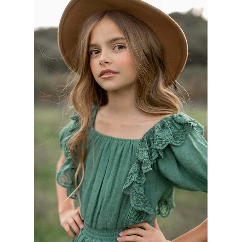 3-12 year lace summer girls dress fashion Par custom princess dress childrens birthday gift W250326