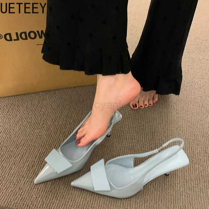 2025 Summer High Heel Wen Sandals Fashion Pointed Toe Singbacks Shoes Design Sle Banquet Par Sandalias Shoes Z250326