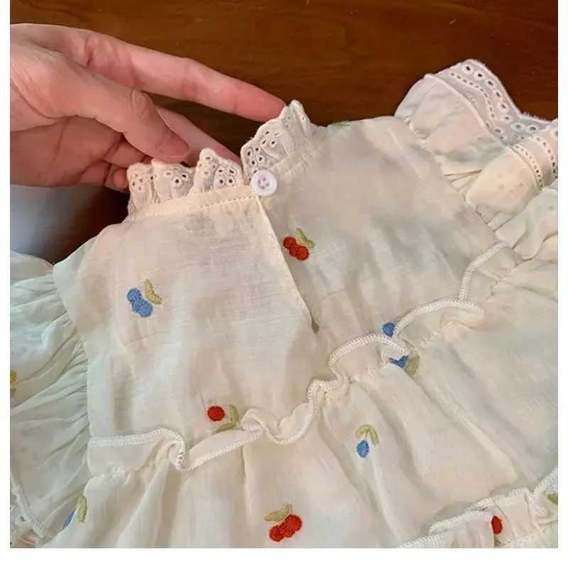 Girl Flower Set Summer 2025 New Childrens Korean Fashion Two piece Set Girl Cute Gentle Cute Set Preschool Girl ClothingT250327