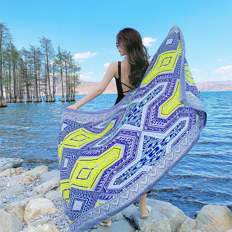 28 90x180cm travel beach sunscreen scarves bikini shawls sarong bags scarves Brazilian womens swimsuits swimsuits 250324