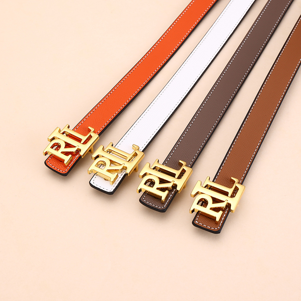 Black Belt Designer Women Men Belts 2.5cm Wide Belt Double Sided Luxury Belt Waistband Pure Black Versatile Fashion Formal Belt