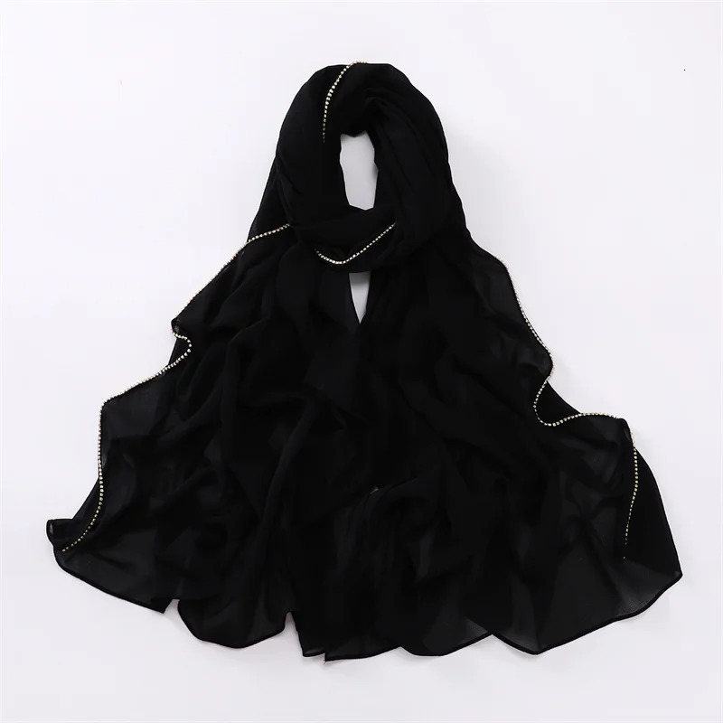 Water Diamond Chiffon Headscarf Veil Ramadan Long Scarf Necklace Shawl Womens Sunscreen Headscarf Outdoor Windproof Headscarf Packaging 250322