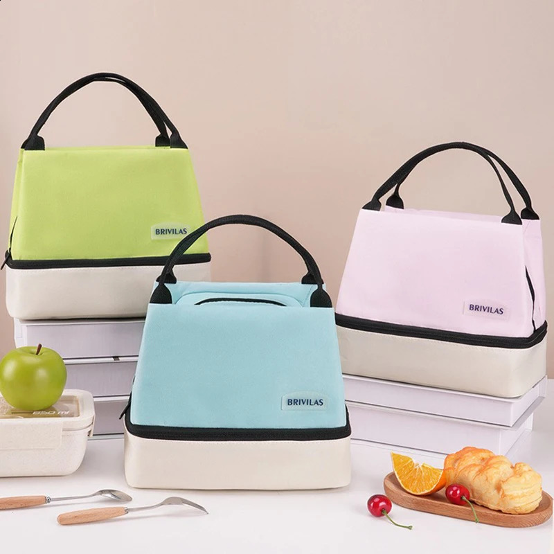Lunch bag with shoulder strap handle cooler womens portable food bag work student lunch box bag cooler bag 250326