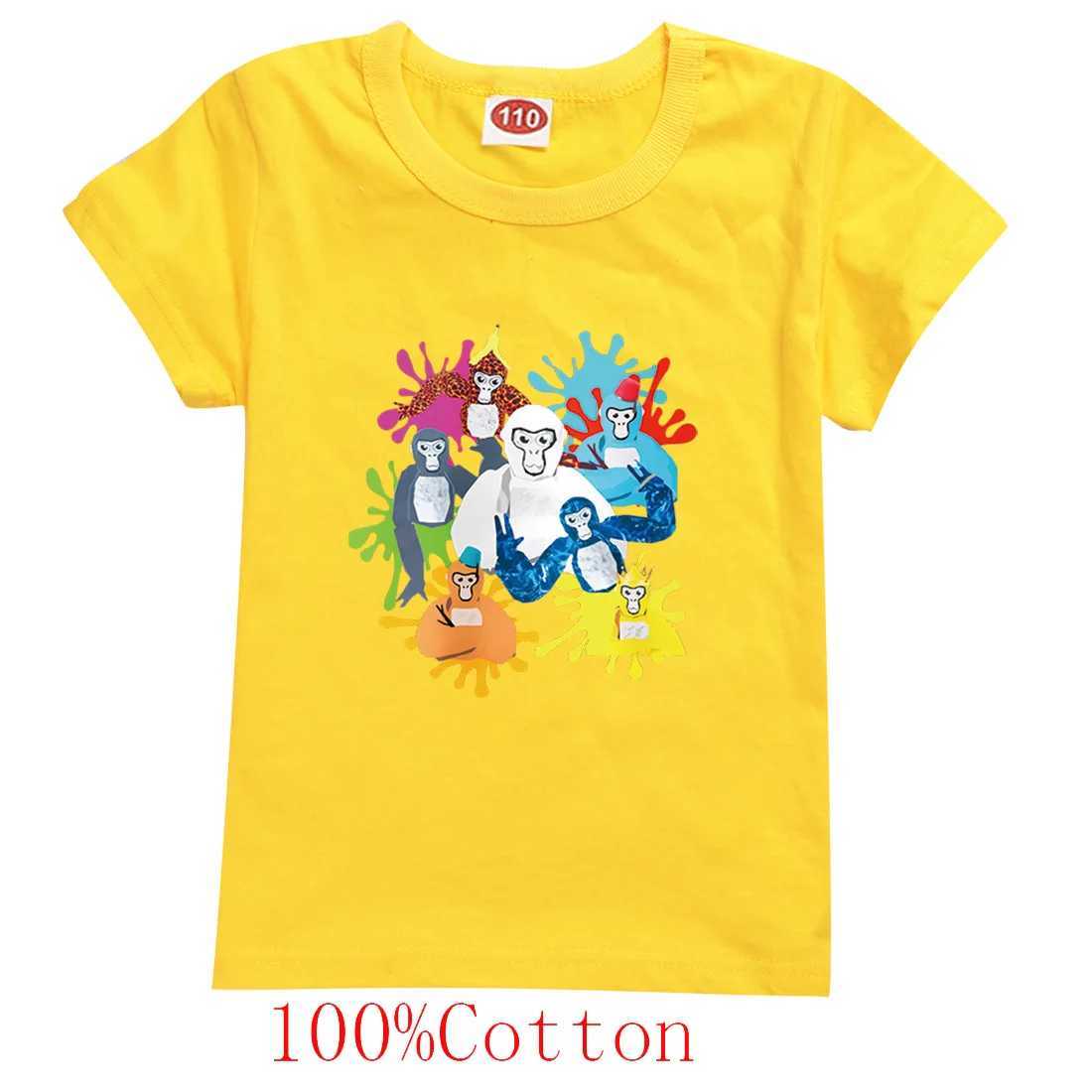 Gorilla Monkey Tag VR Game T-shirt for Boys Summer Short sleeved T-shirt for Children Video Game Lover Game Lifestyle Graphic T-shirt for Girls Top X2