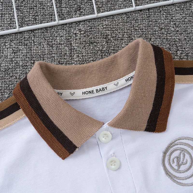 0-5-year-old boys set childrens summer polo shirt short sleeved+shorts two-piece set baby comfort clothingT250327