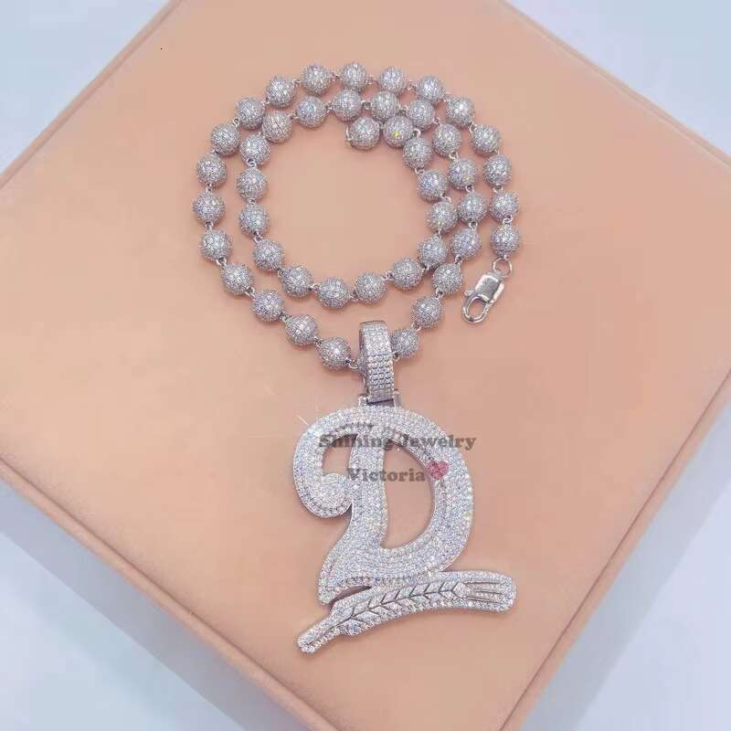 Hip Hop Bling Men Fashion Custom Made Moissanite Diamond Iced Out Rosary Chain