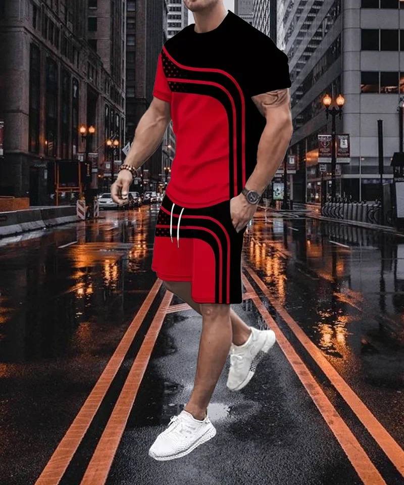 Summer Mens Outdoor Sports Sprint Street Fashion Casual Loose Comfortable Tshirt Thread and Star Printed Clothing 250327