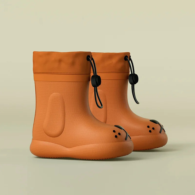 Childrens rain boots for boys and girls waterproof baby anti slip rubber water childrens all seasons Remova 250325