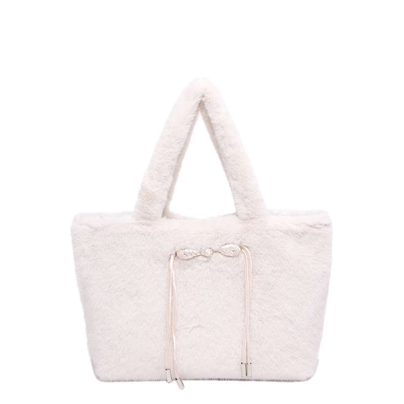 free shipping new tote Bag Plush File bag Ladies literary square hand held on one shoulder