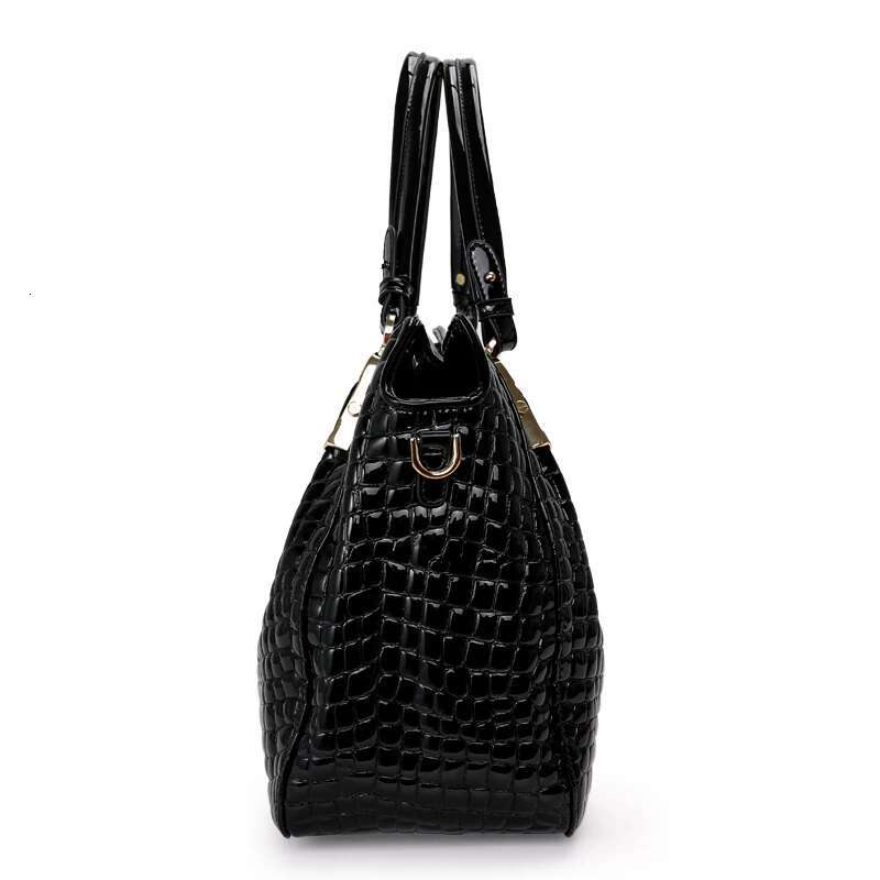 Aidrani Light Fashion Cowhide Women's Handbag Black Everyday Versatile Crossbody Tote Bag