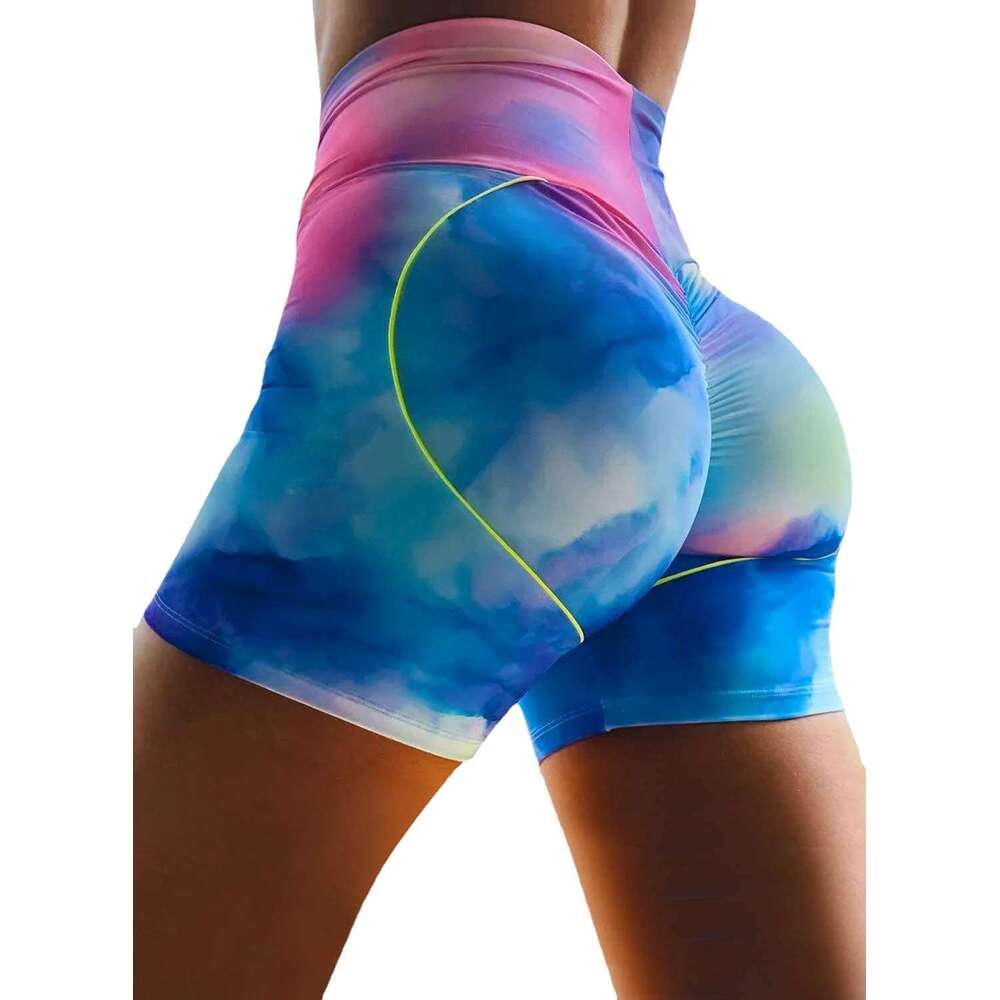 Women Yoga Pants Elastic Slimming Yoga High Waist And Hip Lifting Tight Fitting Three Part Pleated Shorts Sports Women S Pants YJ