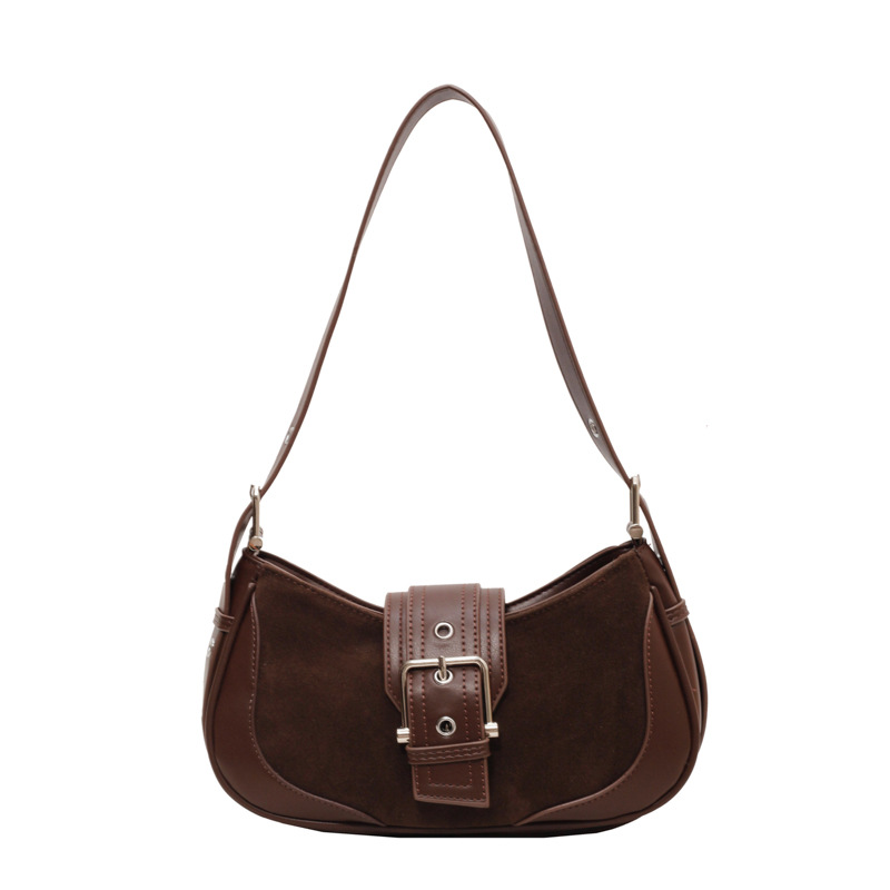 Bag woman retro frosted armpit new hand carrying small square bag all shoulder crossbody bag 2025s hot