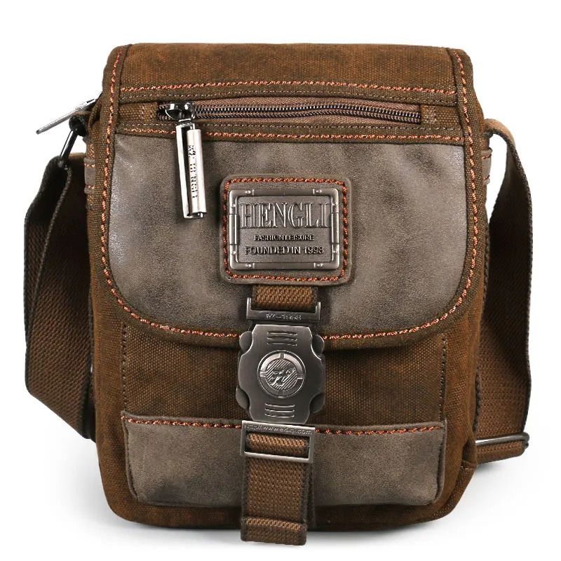Retro Canvas Durable Shoulder Bag Mens Teenage Boys Cross Messenger Body 250326