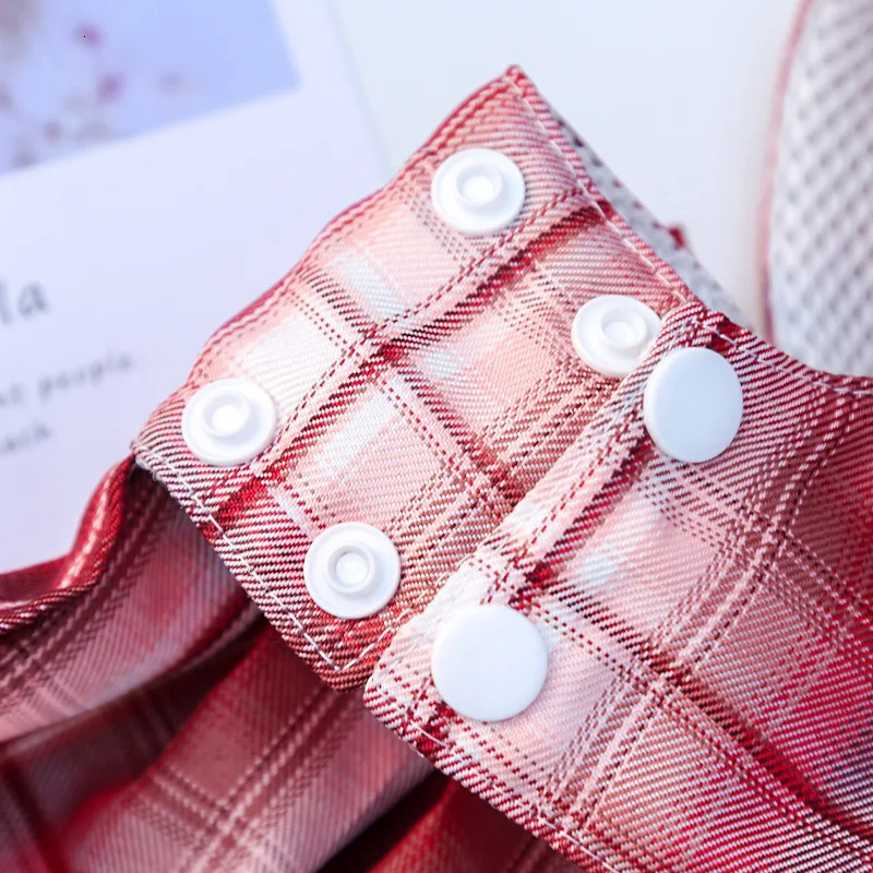Bow Puppy Cat Dresses Summer Pet Clothes Fashion Plaid JK Dress with Leash Sets for Small Dogs Cats Kitten Clothing ropa gato 250326