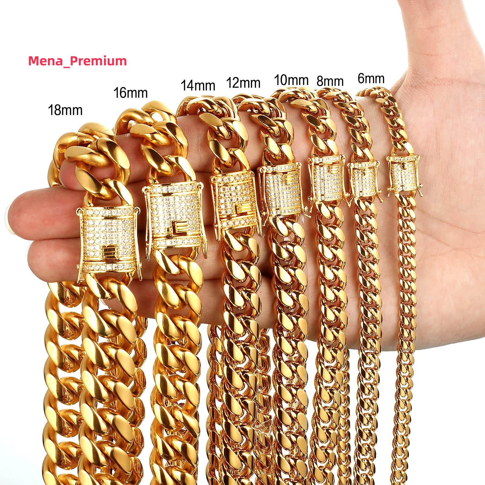 Designer necklace Jewelry Factory Wholesale Price New Model Customized Pvd Gold Chain 18k Italian Gold Chain Cuban Gold Chain Bracelet Necklace