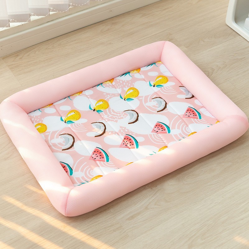 Summer Dog Bed Mat Super Cool Ice Pad Mat For Dogs Cats Blanket Sofa Breathable Ice Silk Pad Kennel Pet Summer Washable Bed