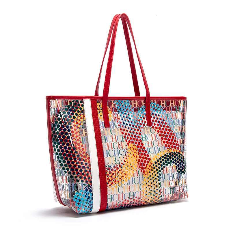 CHCH Women's Travel 2025 New Transparent Beach Large Capacity Waterproof Mother Child Shopping Bag