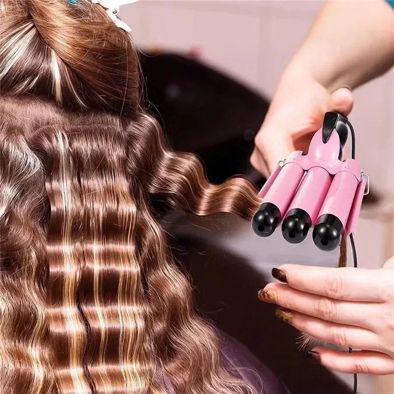 Professional Hair Curling Iron Ceramic Triple Barrel Hair-Curler Irons Hair Wave Waver Styling Tools Hair Styler Wand for Woman 250324
