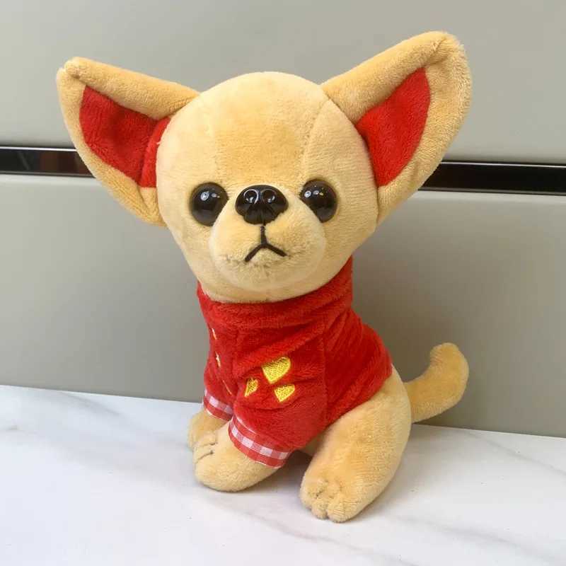 18cm Simulation Cute Chihuahua Puppy Plush Toy Childrens Birthday Gift Room Decoration Cartoon Puppy Plush ToyT250326
