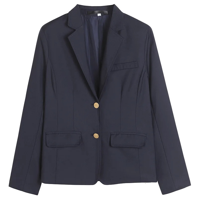 Korean school uniform navy blue jacket Japanese high set School Girls student Seifuku 250326