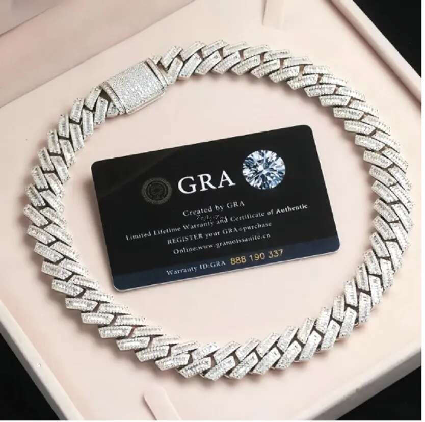 Cuban necklace DESIGNERS Pendant Vvs Moissanite Iced Out Sterg Sier Pass Dia Test Hip Hop Chains for Men Jewelery