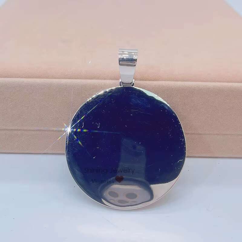Sterling Silver Iced Out Hip Hop Moissanite Diamond Picture Frame Memory Pendant