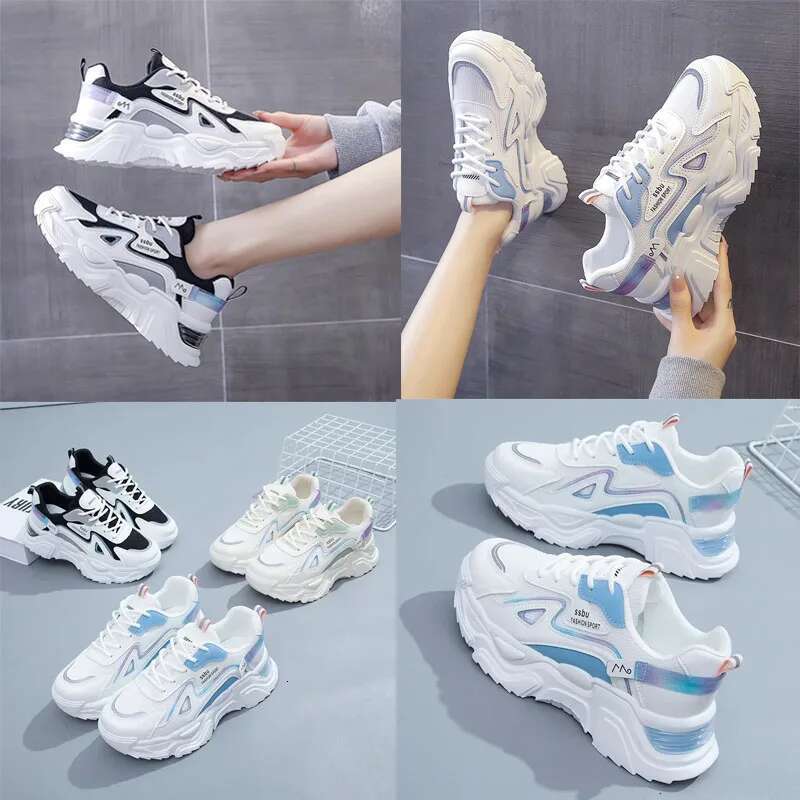 NEW Platform Flat Woman Green Casual Trainers Ladies Chunky Sneakers Women Shoes