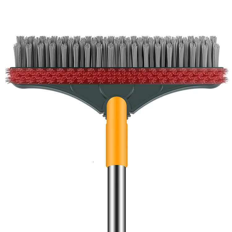 3 in 1 Broom Adjustable Tool Bathroom Home Cleaning Water Squeegee Stiff Bristle Corner Gap or Clean Brush
