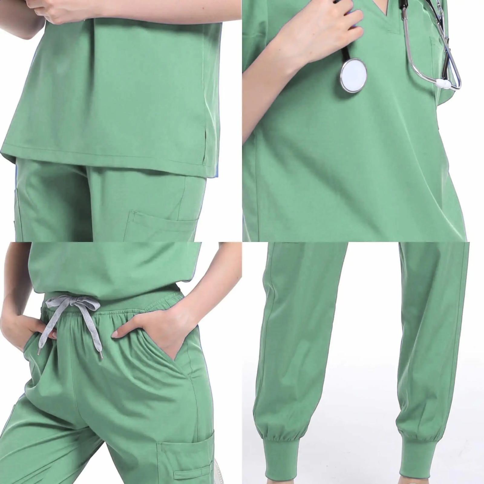 Hospital Scrubs Set Nurse Accessories Clothing Womens Work Clothes Dental Clinic Beauty Salon Spa 250326