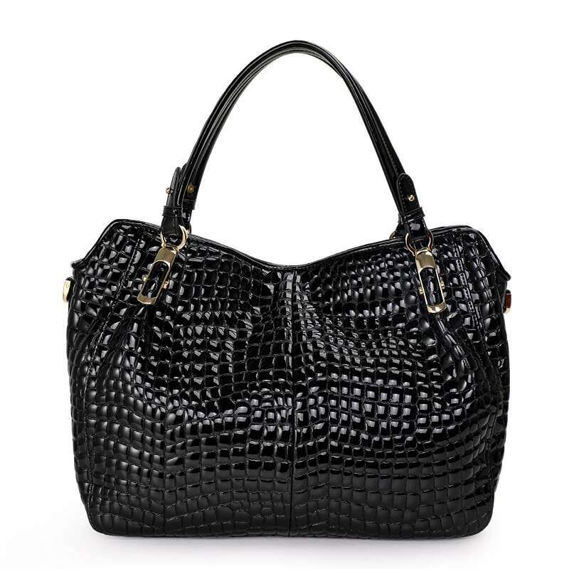 Aidrani Light Fashion Cowhide Women's Handbag Black Everyday Versatile Crossbody Tote Bag