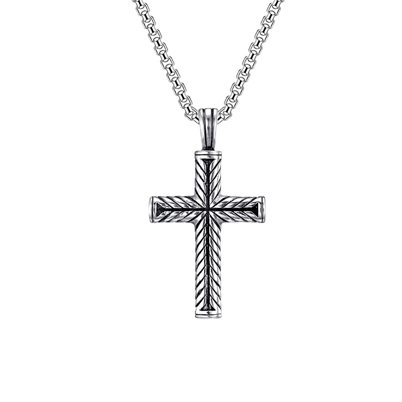 Personalized Cross Titanium Steel Necklace Men's Stainless Steel Pendant