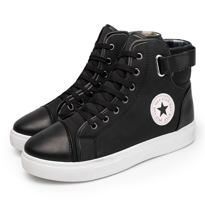 designer shoes new Men's high-top round-logo canvas shoes, Korean style spring versatile sneakers for student couples