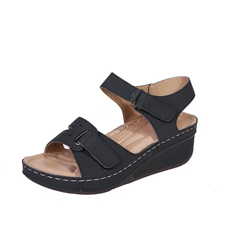 Summer womens shoes sandals open toe walking soft wedge party 250317