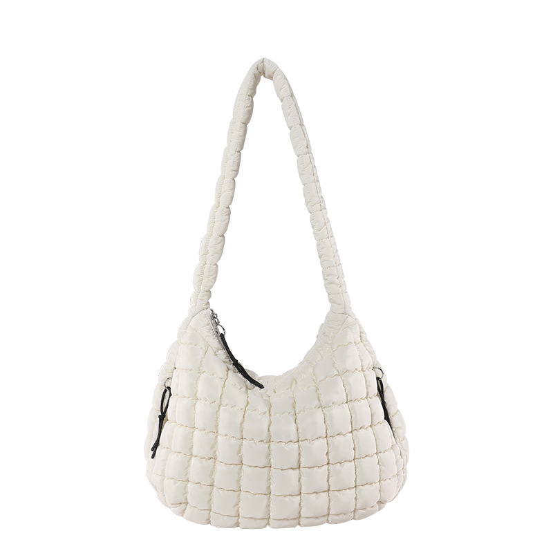 Women's bag fold cloud bag fashion one shoulder hand dumpling bag large capacity down cotton cloud 2025s