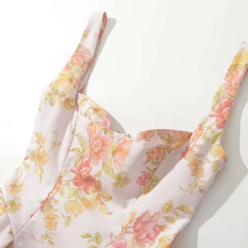 Dongdumaoyi Dameskleding Mode Bedrukt Sexy Backless Slim Fit Casual Sling Mini Jurk C
