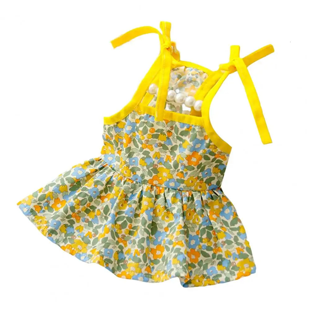 Dog Clothes Great Super Soft Puppy Dress Summer Floral Printing Pet Cat Dog Skirt Decor Pet Supplies 250326