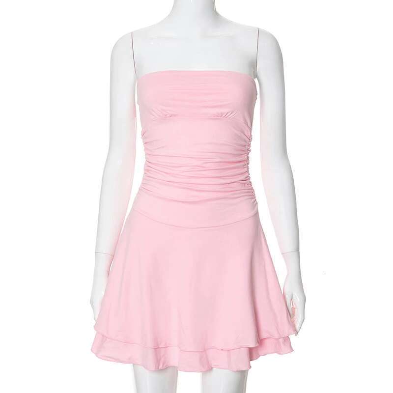 Bodycon For Women Beach Ruffled High Waist Slim Mini Ladies Holiday Casual Off Shoulder Sexy Dress Woman 2025