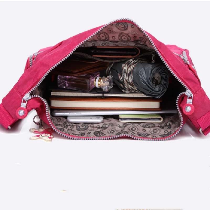 A4 Waterproof Mens Shoulder Messenger Bag Womens Ten Font Wallet Lightweight Blue Black Red Purple Green M1304 250326