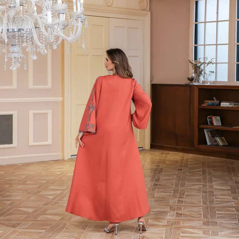 Dongdumaoyi Abaya Moslim Midden Oosten Dameskleding Zomer Elegante Touw Borduren Abaya Jurk Dubai Mode W