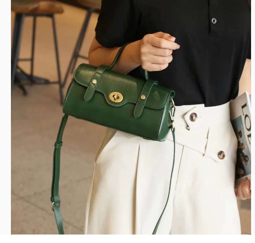 2025 New Designer Baguette Cowhide Women Handbag Fashion Mini Party Shopping Slant Vintage Cambridge Bag